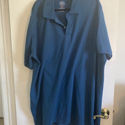 St. John's Bay Blue Polo Shirt Casual Comfort, Men’s 3XLT, dark aqua blue, New