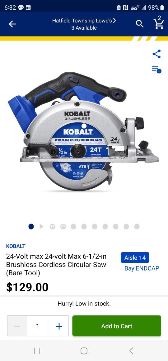 Kobalt Circular Saw