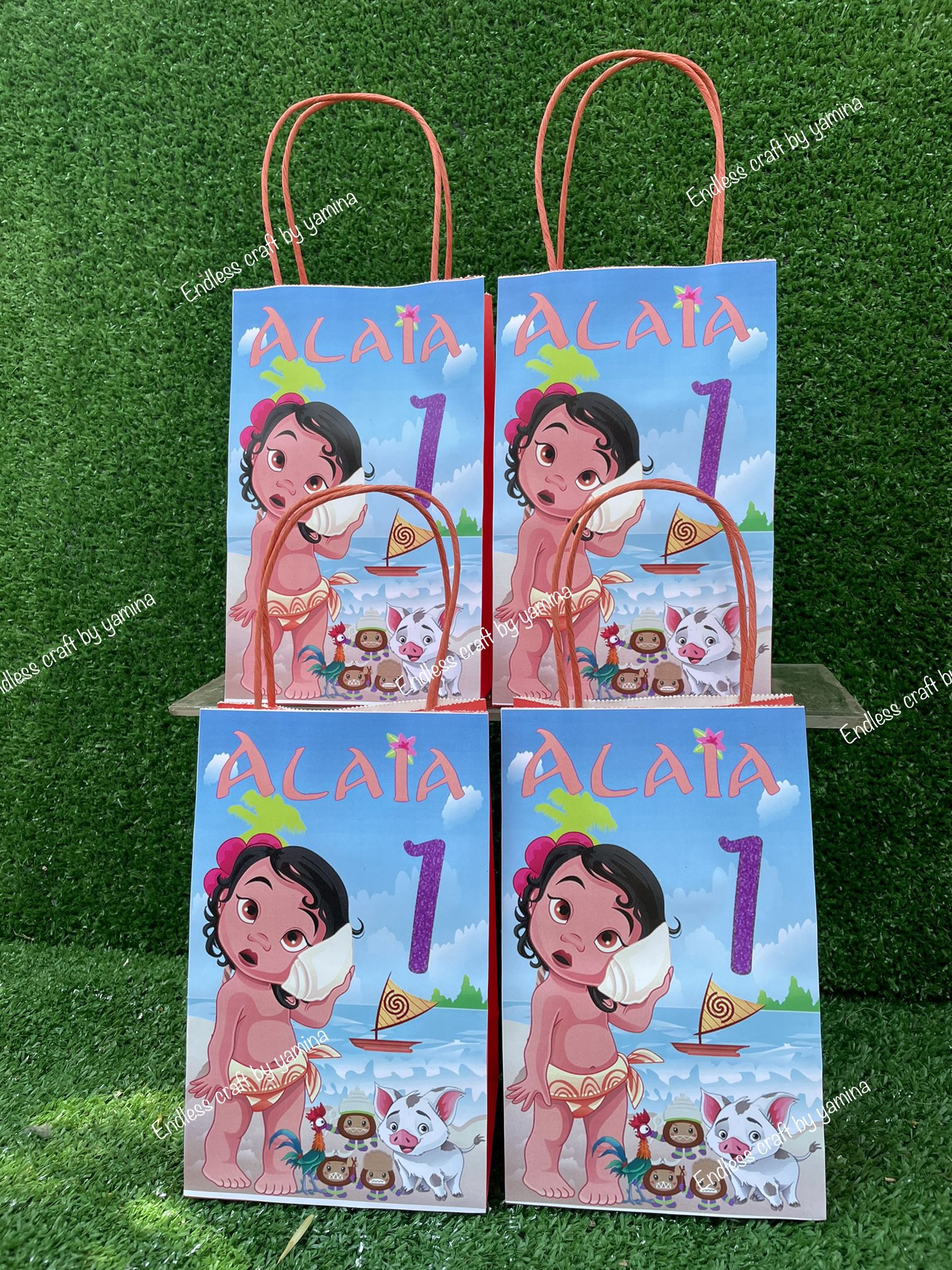 Little Moana Personalized Bags 