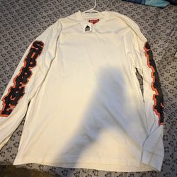 Supreme Cracked Long Sleeve Ss26  White Brand New