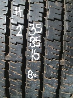 LT235 85 16 good truck tire on 8bolt rim