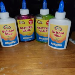 *NEW 2 GLITTER GLUE AND 2 GLUE,  ONE PRICE