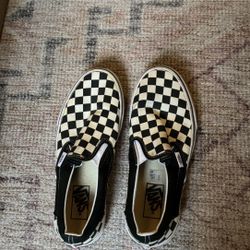 Dark Green Checkered Vans