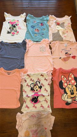 Toddler girl clothes size 4t summer shirt bundle (10pcs)