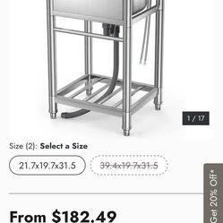 Stainless steel utility sink