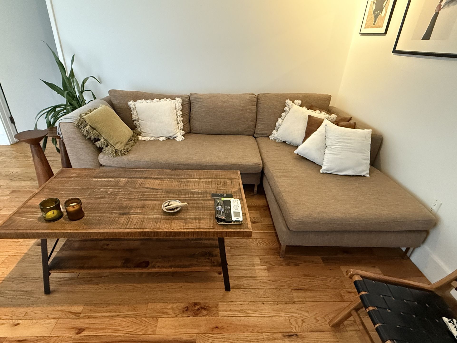 FREE sectional + Coffee Table Highland park
