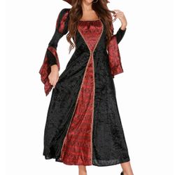 Women's Royal Vampire Costume, Gothic Medieval Dress, SMALL *BRAND NEW*
