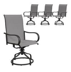 Read Description♦️Set of 4 Garden Chairs, 360 Degree Swivel Chairs, Metal
