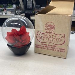 The Crystal Boutique Of California Glass Globe Vase -1987 Vintage 