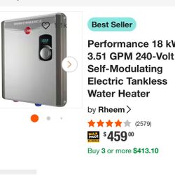 Rheem Electric Tankless Water heater 