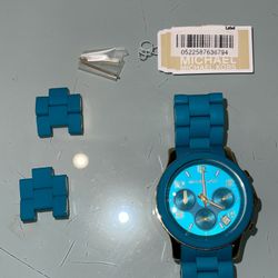 Teal And Gold Michael Kors Discontinued Watch (vintage Pre-owned)