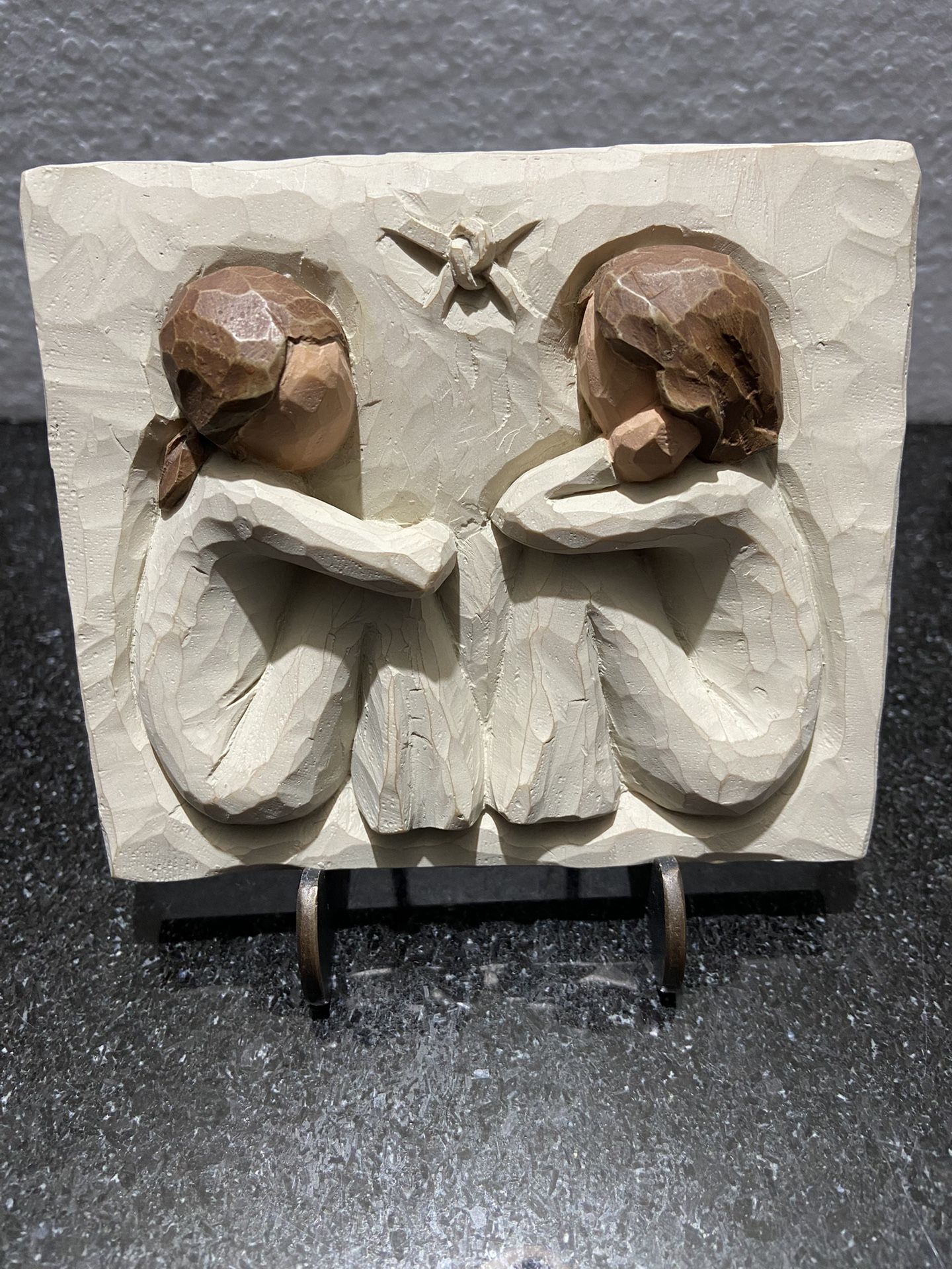 “Friendship” Willow Tree Plaque Designed By Susan Lordi, With Stand