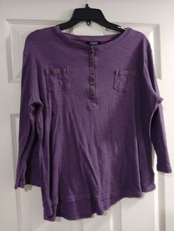 Purple long-sleeve buttoned Shirt