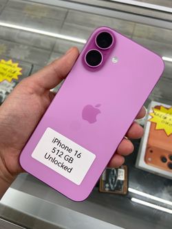 Pink iPhone 16 unlocked. Cash or $50 down w approval