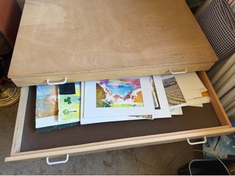 Wood Artist’s Flat-File Cabinet