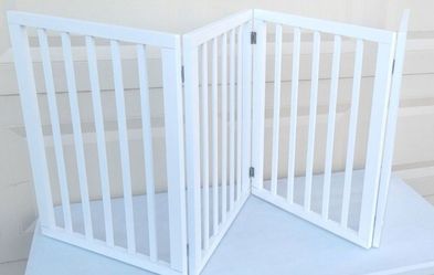 Petmaker Indoor Pet Gate 4 Panel Folding Dog Gate for Stairs or Doorways - 73x24-Inch