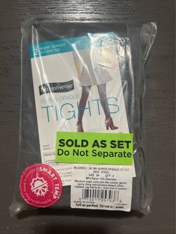 no nonsense Women's Super Opaque Control Top Tights 90 Denier Pantyhose XL
