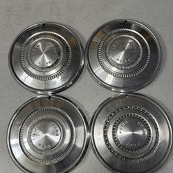 Vintage Ford 15” Stainless Steel Hubcaps – Set of 4