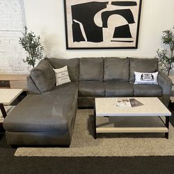 Ashley Light Gray 2 Piece Sectional Couch with Chaise