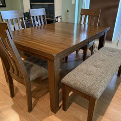 Dining Table With 4 Chairs And Bench