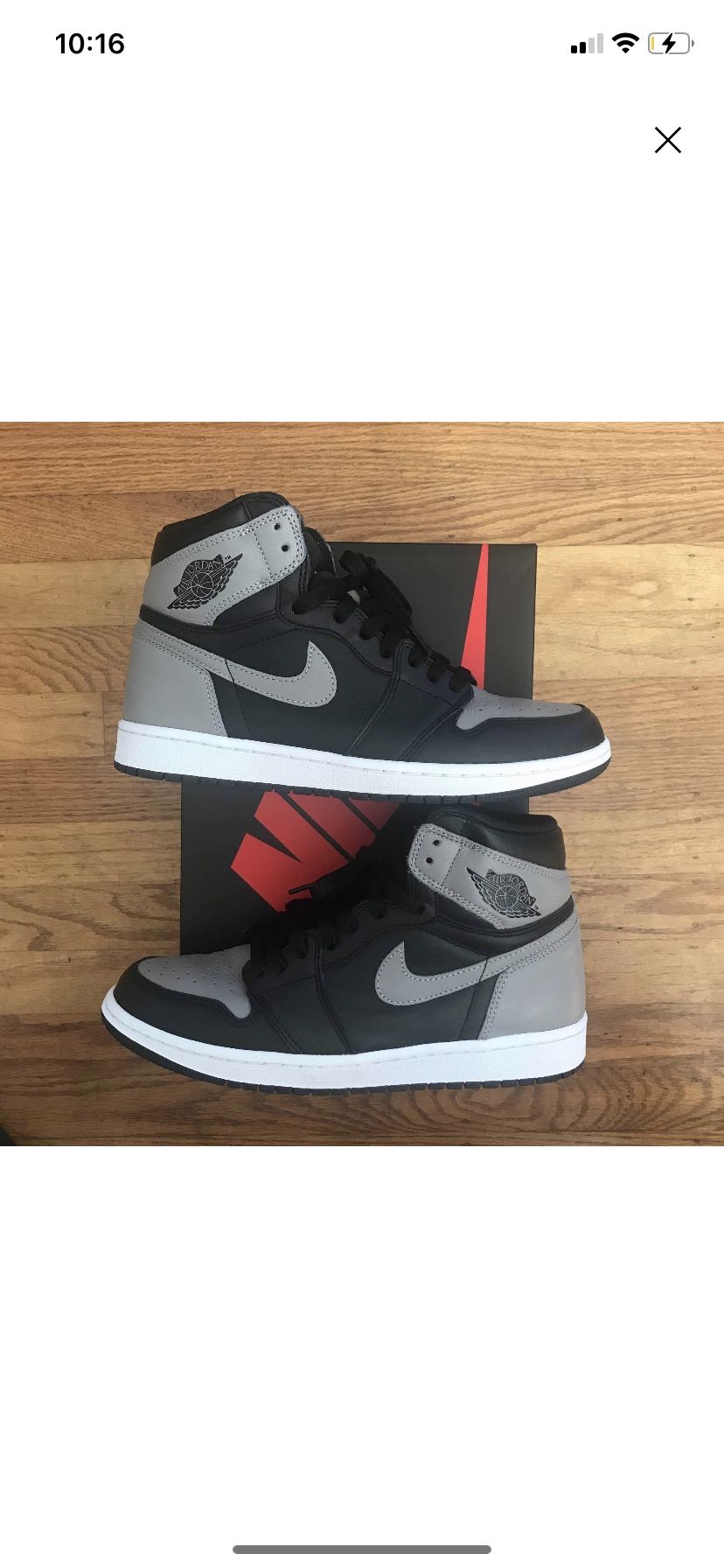 Jordan 1 “Shadow” size 9 in good condition 9.5