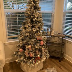 6.5 Ft Flocked Artificial Tree