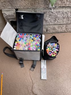Ohuhu 120-Color Alcohol Markers + Acrylic Paint Pens + Sakura Gelly Roll Pens