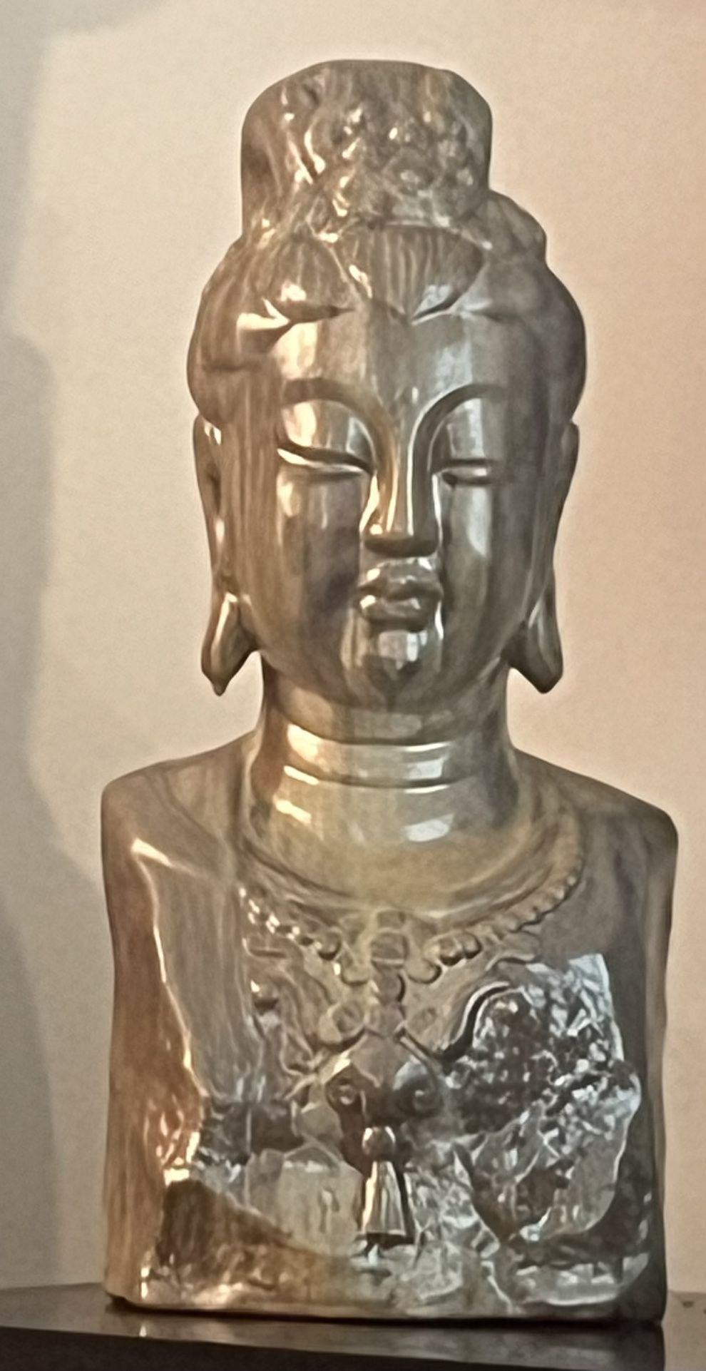 ceramic Buddha bust statue