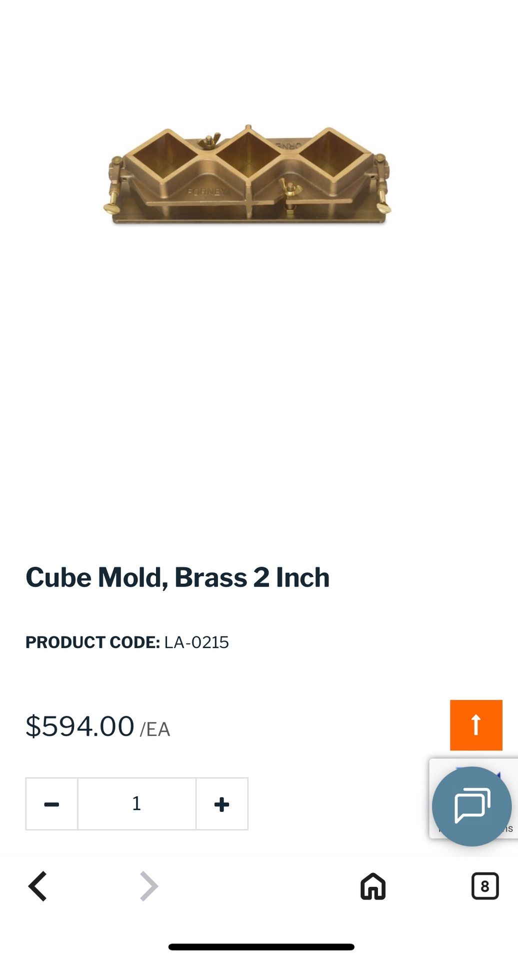 Two solid brass Forney concrete molds
