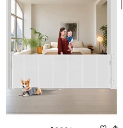 White Retractable Gate 