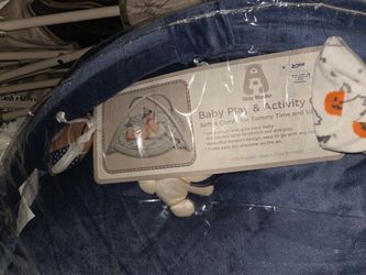 Dark Blue Space Theme Baby Mat