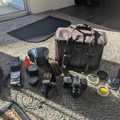 Minolta SRT101 35mm Film Camera Bundle