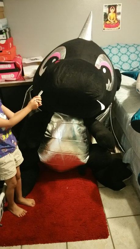 Giant stuffed dragon