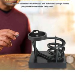 Kinetic Art Perpetual Motion Marble Machine for Home Office, Non-Stop Rolling Ball Toys Science Physics Gadget, Newtons Desktop Decoration Toys