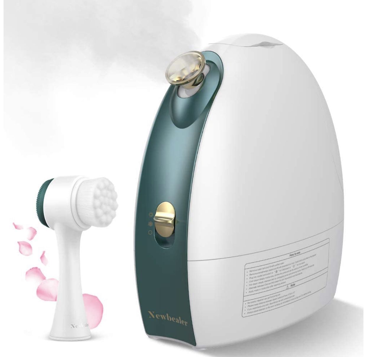 Facial Steamer 3-in-1 Nano Ionic Face Humidifier with Hot and Cold Mist Moisturizing Cleansing Pores