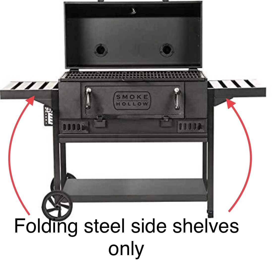 2 Replacement Folding side shelves only For a SH Smoke Hollow CG600S Charcoal Grill