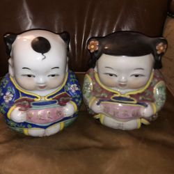 Rare Vintage Pair Of Bloomingdale Buddha Babies