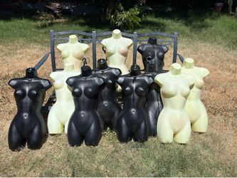 plastic female mannequin torsos