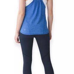 Lululemon In A Cinch Tank Heathered Pipe Dream Blue Sz. 4