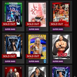 WWE Topps Super Rare Digital Cards Lot! 