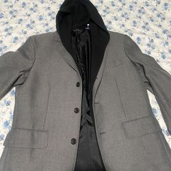American Rag Mens Hood Blazer Coat Suit Jacket Hooded Medium Hollister INC Levis H & M Express