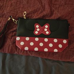 Minnie Mouse Disney Inspired Wristlet