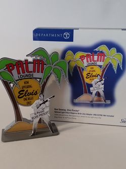 DEPARTMENT 56 THE ORIGINAL SNOW VILLAGE - NOW SHOWING - ELVIS PRESLEY SIGN.