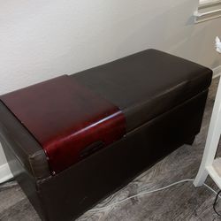 Pemberly Row features the Ottoman is accented with Wooden Tray 