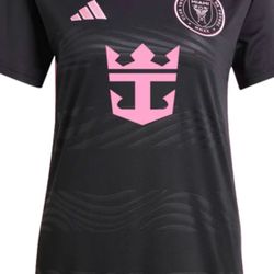 ADIDAS WOMEN'S INTER MIAMI 2023/24 AWAY JERSEY BLACK/PINK medium MESSI 