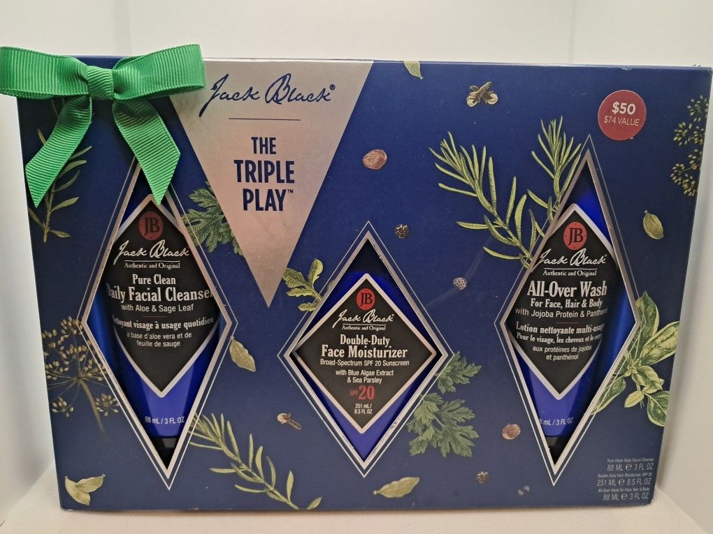 New Jack Black Gift Set!
Includes -
Body Wash
Cleanser
Moisturizer 
