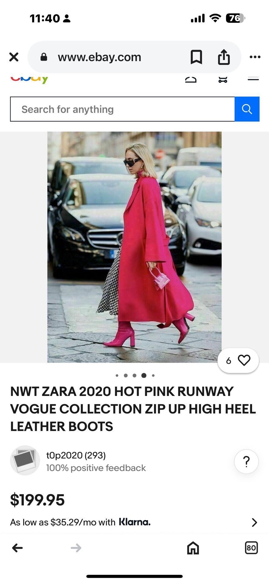 Zara leather Pink boots