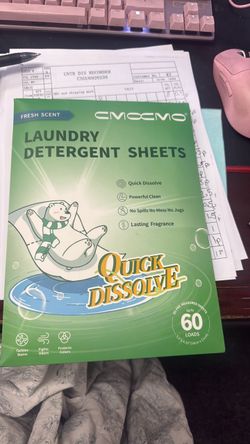 CMOCMO Laundry Detergent Sheets Fresh Scent