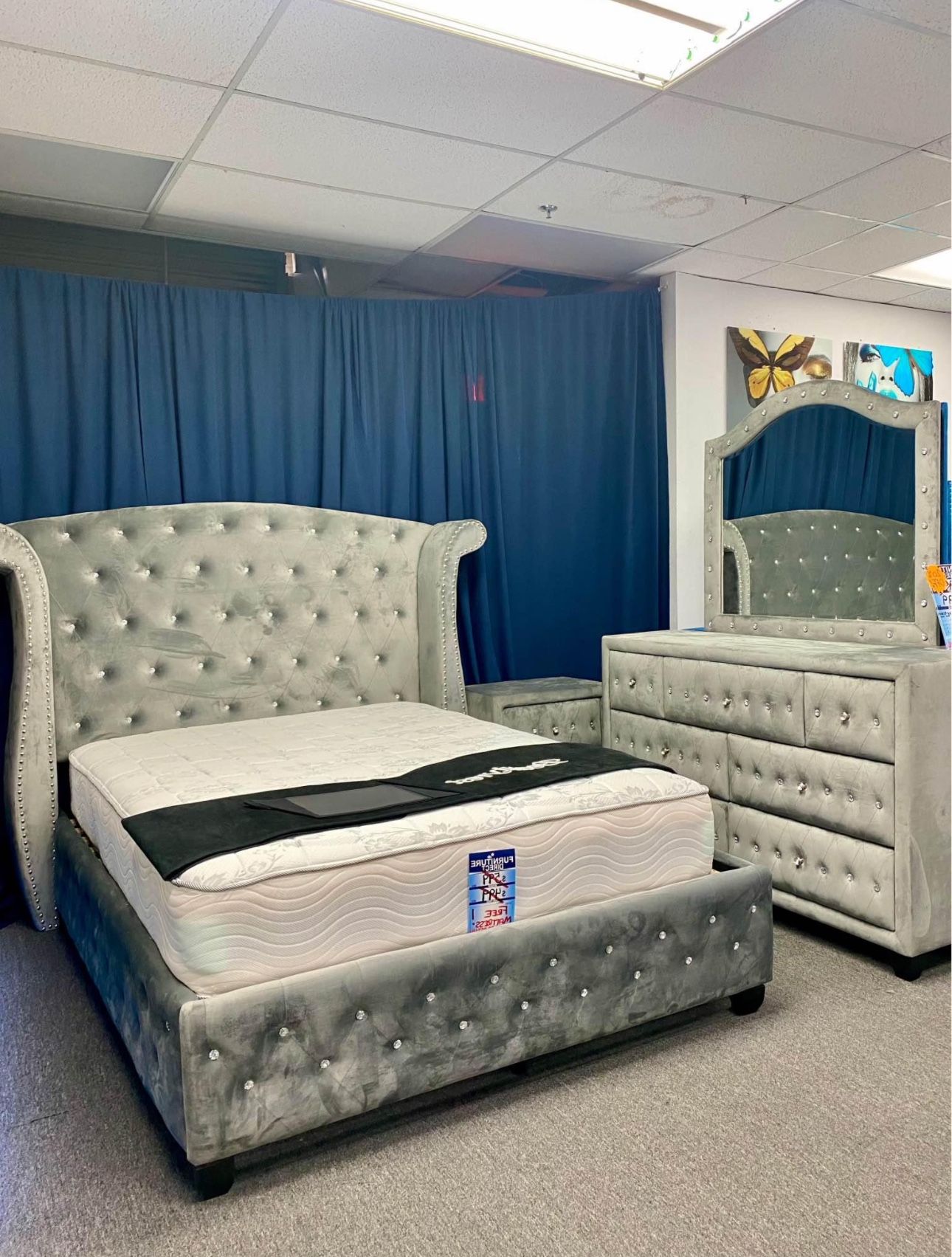 Brand new complete bedroom set- 0 interest finance available- FREE mattress with purchase.