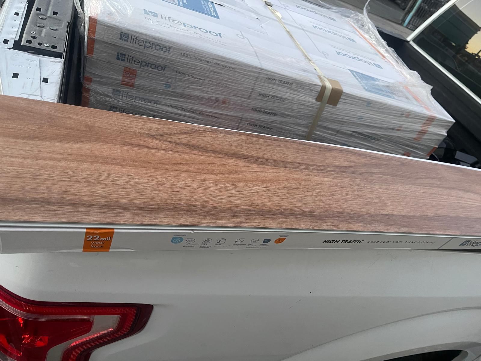 Lifeproof Clermont Elm 22 mil x 8.7 in. W x 48 in. L Click Lock Waterproof Luxury Vinyl Plank Flooring (20.1 sq. ft./case)